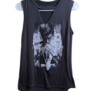 JUSTIN BIEBER World Tour viscose tank top size S